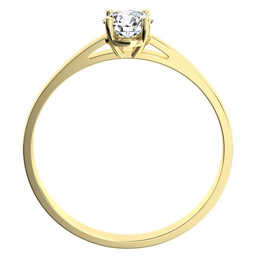 Diona G Briliant (5 mm) - jemný zásnubní prsten ze žlutého zlata