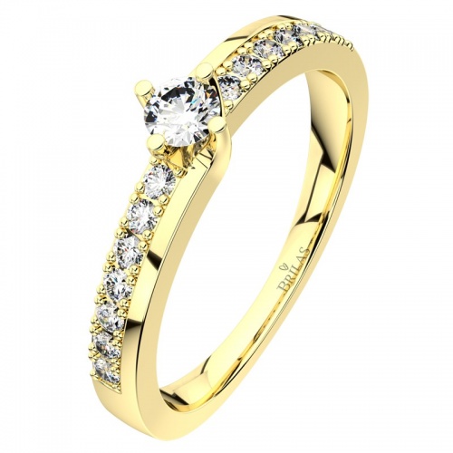 Petronela G Briliant (3,25 mm) - zásnubní prsten ze žlutého zlata