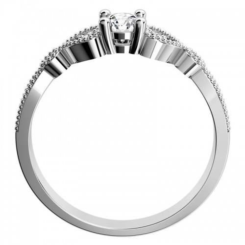 Zlatka W Briliant (4 mm) - zásnubní prsten v bílém zlatě