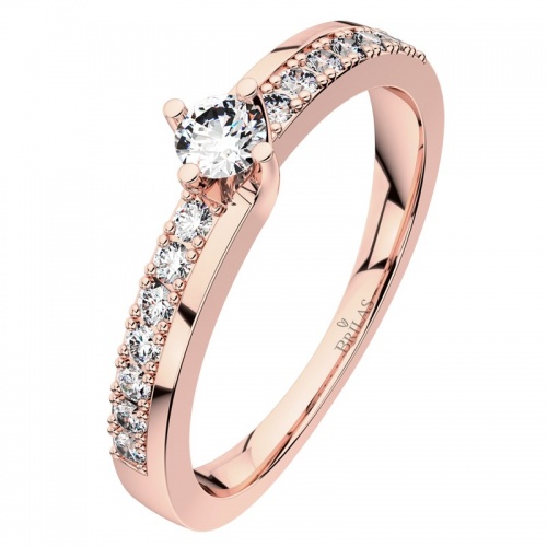 Petronela Red  - špičkový  zásnubní prsten z růžového zlata