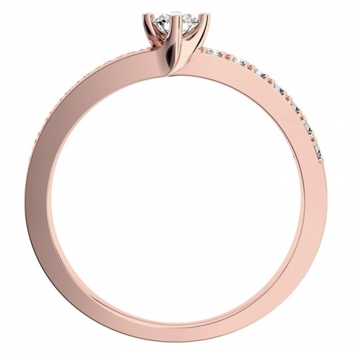 Petronela Red  - špičkový  zásnubní prsten z růžového zlata