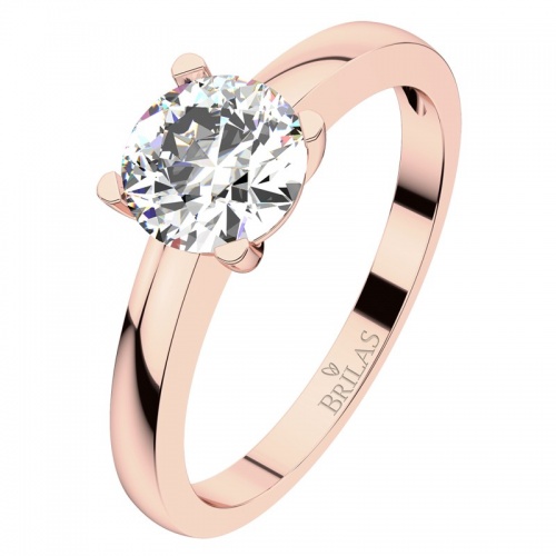 Hebe Red - skvostný zásnubní prsten z růžového zlata