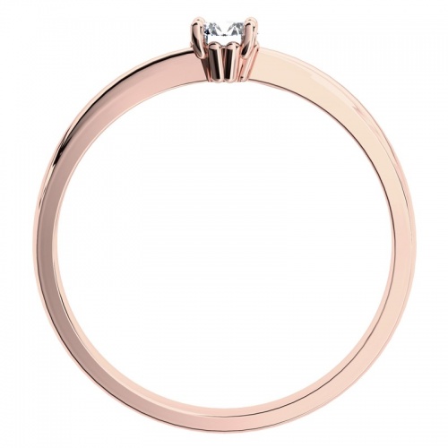Helia Red II - líbezný zásnubní prsten z růžového zlata