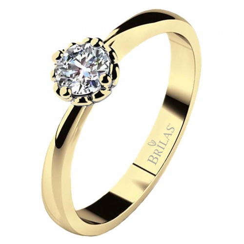 Helios Gold - nadčasový zásnubní prsten ze žlutého zlata