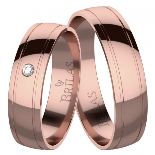 Faris Red - snubní prsteny z růžového zlata