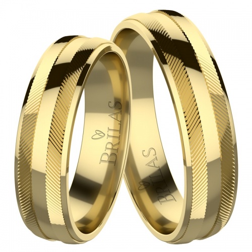 Azarena Gold - snubní prsteny ze žlutého zlata