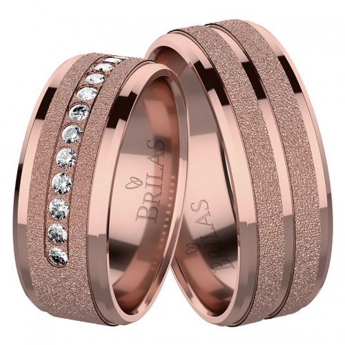 Vitus Red - snubní prsteny z růžového zlata