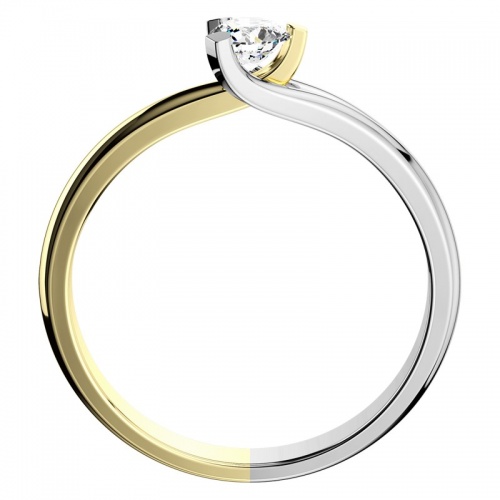Polina Colour GW  - zásnubní prsten z bílého a žlutého zlata