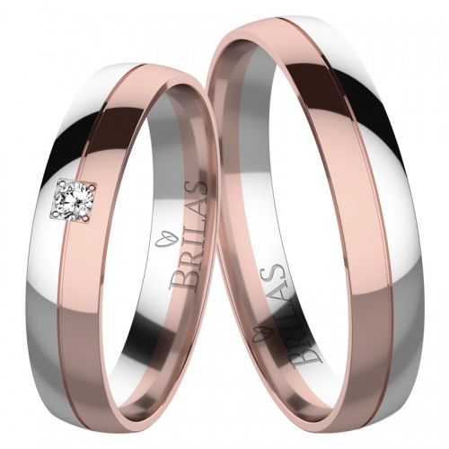 Korina RW Expres - elegantní snubní prsteny v kombinaci růžového a bílého zlat