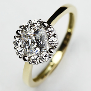 Juliana Colour GW - zásnubní prsten z bílého a žlutého zlata