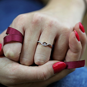 Anika Colour RW - zásnubní prsten z bílého a růžového zlata