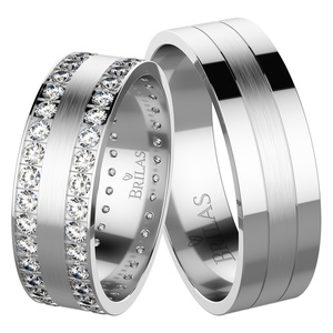 Bret White - snubní prsteny z bílého zlata