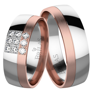 Oria Colour RW - zlaté svatební prsteny v kombinaci dvou barev