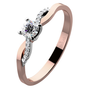 Danika Colour RW Briliant - zásnubní prsten z bílého a růžového zlata