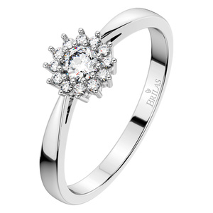 Angelína Princess W Briliant - zásnubní prsten z bílého zlata