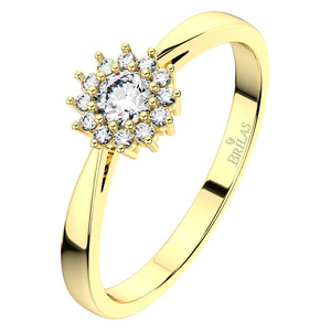 Angelína Princess G Briliant - zásnubní prsten ze žlutého zlata