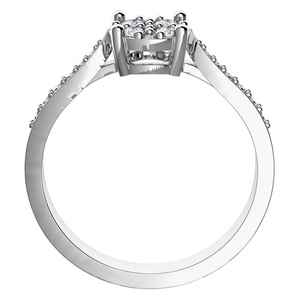 Zlata Princess W Briliant - zásnubní prsten z bílého zlata
