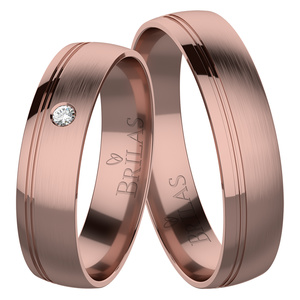 Severina Red - snubní prsteny z růžového zlata 