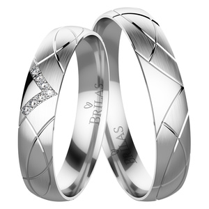 Bohunka White - snubní prsteny z bílého zlata