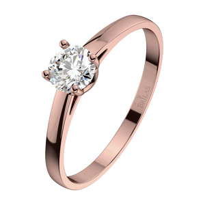 Marcelka Red - zásnubní prsten z růžového zlata