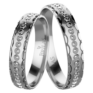 Jiřička White - snubní prsteny z bílého zlata
