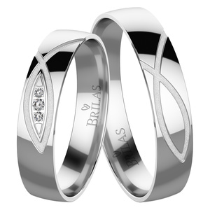 Hermína White  - snubní prsteny z bílého zlata