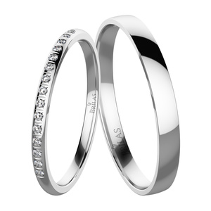 Skyla White - snubní prsteny z bílého zlata 