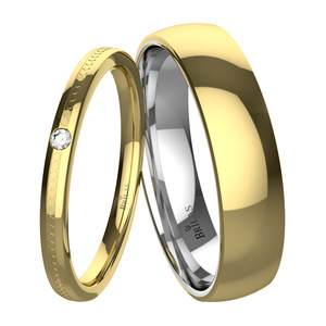 Barbara Gold - snubní prsteny ze žlutého zlata a stříbra