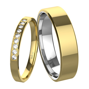 Zavijana Gold - snubní prsteny ze žlutého zlata a stříbra