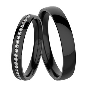 Roselina Black Steel - snubní prsteny z chirurgické oceli