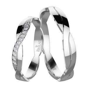 Evita White - snubní prsteny z bílého zlata