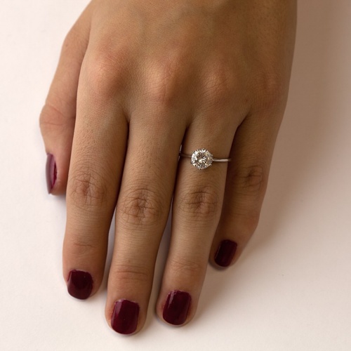 Angela Silver - klasický zásnubní prsten ze stříbra