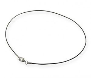 Black leather - kožená šňůrka se zapínáním z chir.oceli