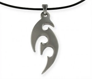 Dravec - lesklý ocelový přívěšek