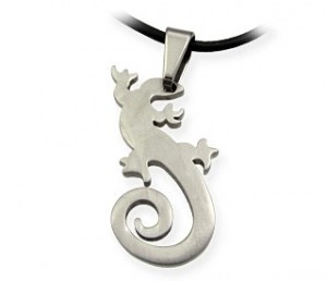 Ještěrka - ocelový přívěsek