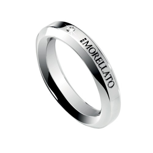 Prsten Morellato Dandy - ocelový prsten s kamínkem