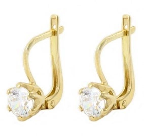 Susana Gold II - dámské náušnice se zirkonem