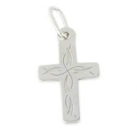 Crupio Albus I - přívěsek kříže z bílého zlata