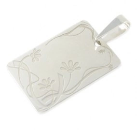 Miala Alba I - zlatý přívěsek typu destičky zdobený kvítky