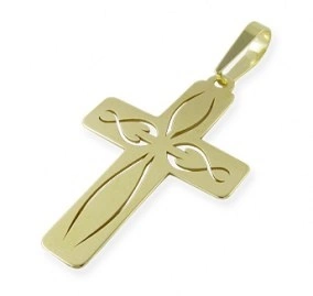 Santo Gold I - zlatý přívěsek tvaru kříže