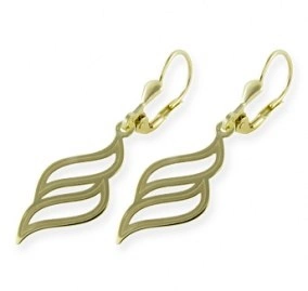 Mariana Aureo II - zlaté náušnice abstraktního tvaru