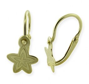 Star Gold II - zlaté dětské náušnice s motivem hvězdičky