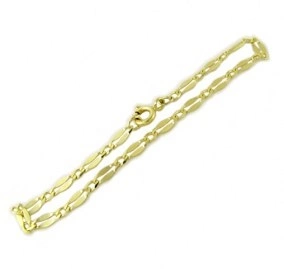 Flat Figaro 1+1 Z (28 mm) - zlatý válcovaný náramek