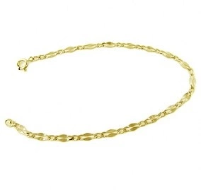 Flat Figaro 1+1 Z (28 mm) - zlatý válcovaný náramek