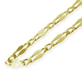 Flat Figaro 1+1 Z (28 mm) - zlatý válcovaný náramek