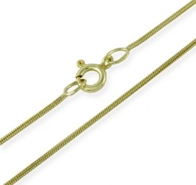 String Z (09mm) - hladký zlatý řetízek