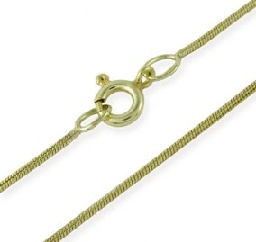 String Z (09mm) - hladký zlatý řetízek