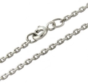 Cable Small B (16 mm) - řetízek z bílého zlata