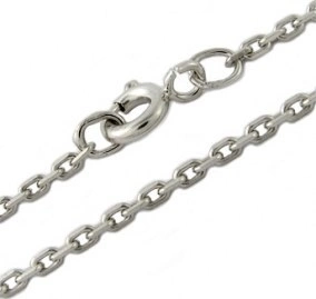 Cable Small B (16 mm) - řetízek z bílého zlata