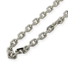 Cable Small B (16 mm) - řetízek z bílého zlata